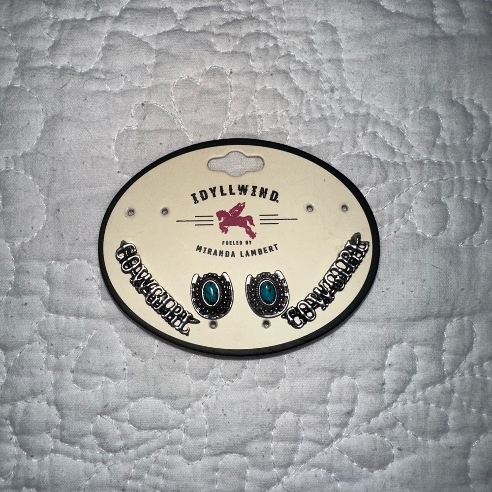 Idyllwind Silver and Turquoise Cowgirl Earrings